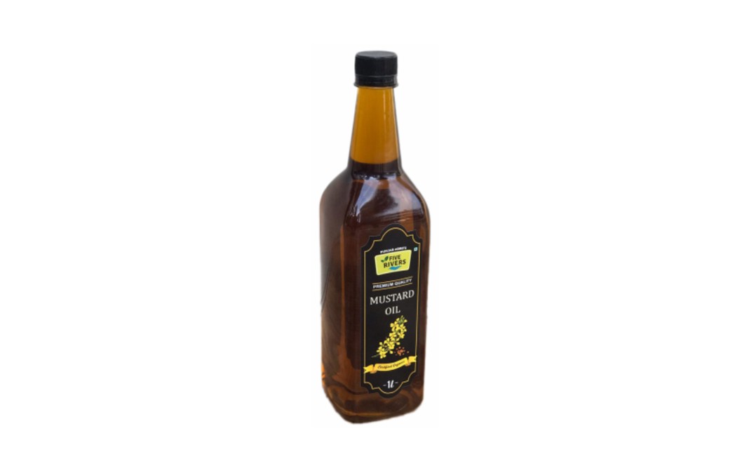 Five Rivers Mustard Oil    Glass Bottle  1 litre